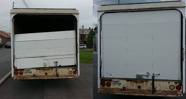 Truck Door Before and After